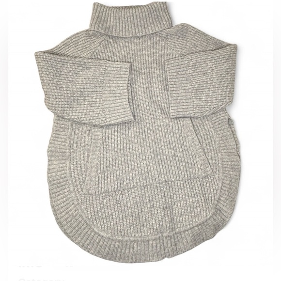 UGG Sweaters - UGG Raelynn Cable Knit Turtleneck Poncho Sweater Gray XS Oversized Wool Blend